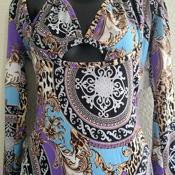 Almost Famous NWT Paisley Halter Midi Dress (M) - Picture 4 of 9